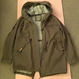 Superdry women olive trench coat size M